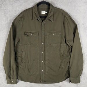 Flint and Tinder Bedford Camp Snap Shirt Jacket Mens 2XL Olive Shacket Huckberry